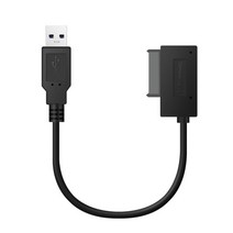 cd롬 리더기 씨디룸 DVD 플레이어 ODD 1pc usb 3.0 미니 sata ii 7 6 13pin 어댑터 변환기 kabel voor 노트북 cddvd rom 슬림 117, 35cm, 검은색