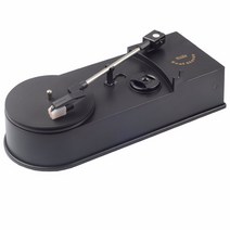 휴대용cd플레이어 아기cd플레이어 어학용 cdp USB 휴대용 미니 비닐 턴테이블 오디오 플레이어 MP3/WAV/CD, 협력사, 검은색