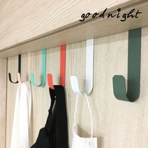심플 도어훅 문옷걸이 문걸이 행거 도어후크 6가지 색상, 빈티지 그린, 1개