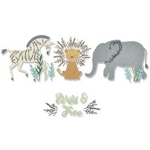 Sizzix Framelits 다이 세트 10팩 8PK 스탬프 플로럴 사파리 올리비아 로즈 제작 | 666011 | 챕터 4 2022 웨이퍼 투명