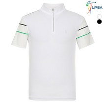 [LPGA골프웨어] 남P 컬러포인트 니트 반팔 티셔츠(L192KT205P)