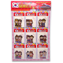 한국민예사 고무 아크릴 자석 9조세트 관광지 한복 캐릭터 태극기 4종 외국인 선물 korea fridge magnets, 01 관광지