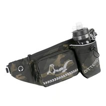 OTTERSHELL 하이킹 허리 가방 패니 팩 물병 홀더 포함 남성 여성 달리기 강아지 산책용 휴대폰 카모플라쥬 블루. 스포츠 레저 패션 내마모성 조명 11160, Camouflage Green