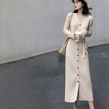 리더스타 1-A-281 여성원피스 기본핏 원피스 니트원피스 긴팔 롱원피스