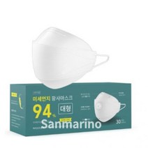 닥터퓨리 KF94 미세먼지 황사마스크 대형, 30개입, 4개, 화이트