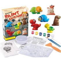QDY 키즈 페인팅 키트 공예품, 22X18.5X5cm, PVC, 만화 공룡