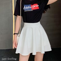 just feel!ng 여성 빅사이즈 레이어드 미니 스커트 치마바지 플리츠스커트 큐롯반바지 5XL까지