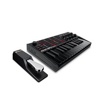 Akai MPK Mini MK3 MIDI 키보드 컨트롤러 + M-Audio SP2 서스테인 페달 MPC Beats 소프트웨어 제품 포함 Beat Maker 번들(블랙), with Sustain Pedal, Black