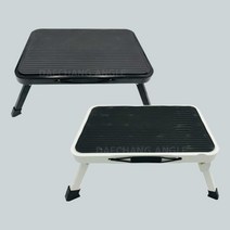 접이식 다용도 발판 캠핑 1단 사다리 가정용 매장용 카라반 폴딩, 화이트, 1개