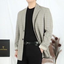 오버핏블레이져 체크 자켓