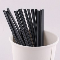 1000개 십스틱 커피 젓는 스틱 빨대 카페 테이크아웃 일회용 블랙 18cm 벌크