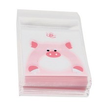 생일 축제 용품 50Pcs 귀여운 만화 동물 쿠키 캔디 가방 자기 접착 비닐 봉투 결혼식 비스킷 베이킹 선물 포장, [01] 7x7cm, [01] S01