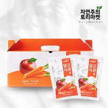 1+1 무농약 국내산 사과 당근 사과즙 사과당근주스 60팩x100ml, 60개입 / 100ml / 60팩