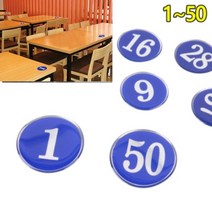 씨엔시아 1P 원형 48MM 에폭시 번호판 블루 1 동호수숫자판 락커룸번호판, 37