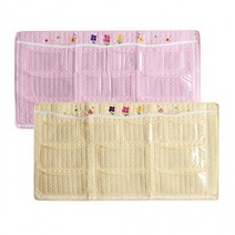 (짱스)h64 태림 수납벽걸이 3단(대) 헝겊책꽂이, 색상_노랑