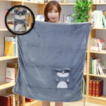 양면 독서실 입는 이불 케이프 카페 사무실 학교 캐릭터 밍크 담요 캠빙 극세사 차 얇은