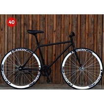 ( 픽시자전거 ) 입문용 26인치 픽시자전거 30/40/60림, 블랙화이트 40림 + 플랫바