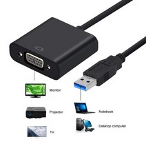 외장그래픽카드 USB 3.0-VGA 멀티 디스플레이 어댑터 변환기 외부 비디오 그래픽 카드, 02 driver disc VGA