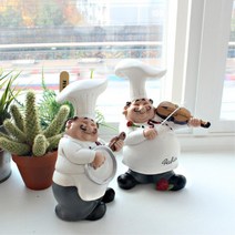 음식점 인기선반 장식인형 요리사2종세트 앙증맞음 신혼집 유치원교실 친구선물 소품쇼핑몰