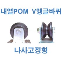 내열 POM V앵글바퀴/스텐브라켓 나사고정형, 스텐 3인치