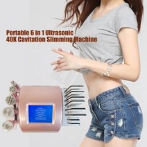 셀룰라이트 마사지기 전문 리포 레이저 초음파 고주파 뷰티 슬리밍 머신 6 in 1 체중 감소, 분홍색_Eu 플러그