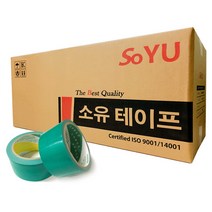 소유 청테이프 48mmx24M 녹색 1박스 (40개), 40개