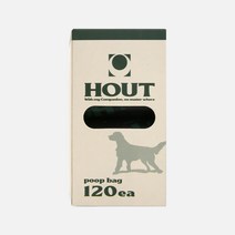 Hout 하웃 강아지 배변봉투 풉백 똥츄 배변봉투리필 산화생분해, 1개, 120매, 블랙