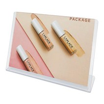 세이크린 투명 아크릴 메모 페이퍼홀더 가로 L자형, 1개, CNM014_A5 PVC 가로 고정 L형