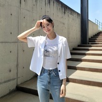 디센도 여성용 린넨 자켓