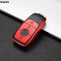 벤츠키케이스 프로모션 가죽 TPU 자동차 키 케이스 커버 셸 Fob 메르세데스 벤츠 A B C E S 클래스 W204 W205 W212 W213 W176 GLC CLA AMG W, [06] B Style red, 06 B Style red