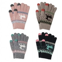 [도매큐]루돌프 니트 겨울장갑/스마트터치장갑 여성 겨울장갑 방한장갑 손가락장갑