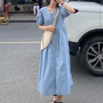 나루니 W04000 일자원피스 통원피스 반팔원피스 면원피스 편한원피스 봄원피스 여름 심플한 무지
