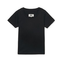 국내 정품 매장판 우먼스 엠엠식스 MM6 라운드 넥 티셔츠 - 블랙 S52GC0280S24405 900