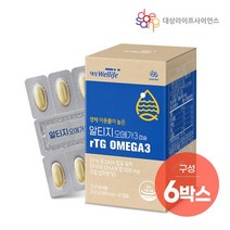 [대상웰라이프] 마이뉴트리션 알티지 오메가3 x 6박스, 단품, 단품