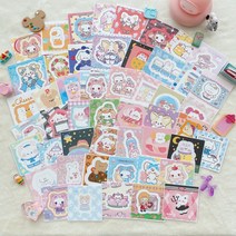 젠젠선물가게 다꾸 도무송 스티커 100장 + 떡메100장 윰자 랜덤박스 여자아이 선물 조카선물
