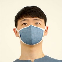 덴탈마스크 (삼베) 라빔 재사용 다회용 새부리 귀편한마스크 카이스트 필터 기술 지인 선물, 하늘색 4mm(+200원), 추가+1200원, 엑스라지(세로16.2cm)