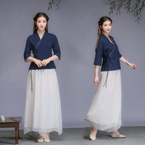 투피스 여성 면마소재 예쁜 생활한복 승복 법복 절복 개량 엄마큰옷