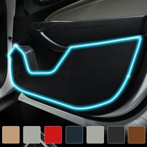 카르쉐 트랙스 튜닝 크로스오버 가죽 도어커버 프리미엄 킥커버 매트, 브라운, 쉐보레 트랙스 크로스오버, 쉐보레