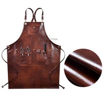 WEQ-Barista 가죽앞치마 바리스타 미용실 헤어숍 베이킹 방수앞치마 앞치마, 1개, CO1-BROWN(브라운)