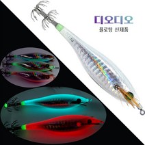 디오디오 레이저 플로팅 에기 한치 쭈꾸미 문어 갑오징어 채비 두족류 낚시 애기, 야광실룽앳(그린)
