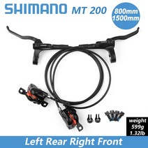 Shimano-BR MT200 MTB 자전거 브레이크 800/1350 1400 1450mm 레버 Avid 산악 유압 디스크 업그레이드 M315, 21 R Front L Rear1500