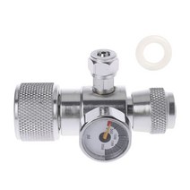 소형 CO2 압력 게이지 조절기 1500psi 실린더 감속기 이상, 은