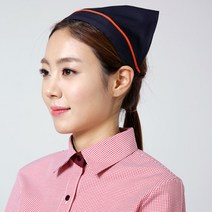 곤오렌지 머리띠스카프(머리띠 포함), 곤색