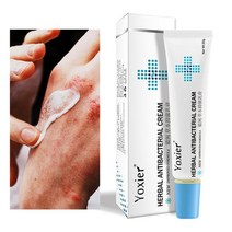 보습 yoxier 20g 허브 항균 크림 건선 크림 가려움증 완화 습진 피부 발진 두드러기 박리 치료, 하얀