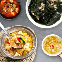 만세식당 푸짐한 수제 국찌개 밀키트 5종 모음 3 4인분 당일제조 추천 간편 한식 맛집, 얼큰한 바지락순살순두부찌개밀키트
