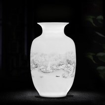 달항아리화병 호리병 도자기 백자 유리 꽃병 인테리어 중국어 Jingdezhen 세라믹 꽃병 액세서리 매장 호텔, 01 style1