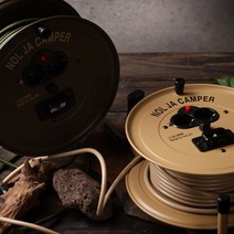 반딧불 캠핑 릴선 리드선 캠핑용 전기 연장선 전선릴 2구 15M 20M 25M, 캠핑릴선 20M, 베이지