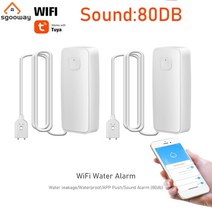 누수탐지기 Tuya 와이파이 누수 센서 감지기 또는 홍수 경보 오버플로 보안 시스템, [03] C wifi water sensor