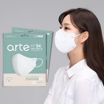 [다샵] [아르떼핏] KF94 화이트/블랙 100매(10매입), 색상:블랙, 상세 설명 참조