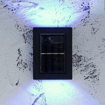 socean 무지개 자연광 테라스 벽등 정원 조명 2ea 베란다 벽부착 조명 마당 솔라 라이트 실외 외부 직부등 태양열 채